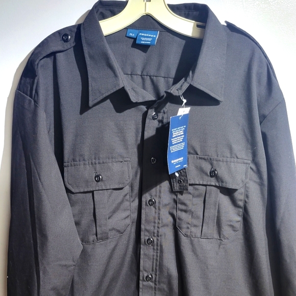 Propper Tactical Long Sleeve Button Down Shirt Black Size 2XL - Picture 1 of 2
